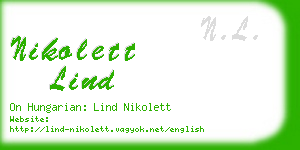 nikolett lind business card